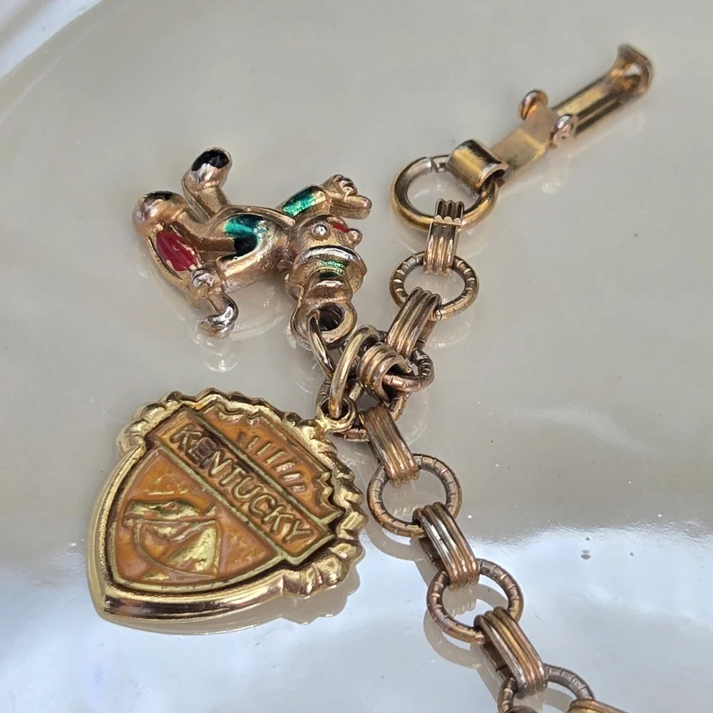 Walt Disney Production Vintage Pinocchio Charm Bracelet